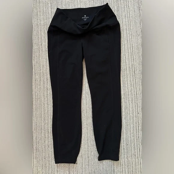 Athleta Black Activewear Leggings 7/8 - Picture 3 of 6
